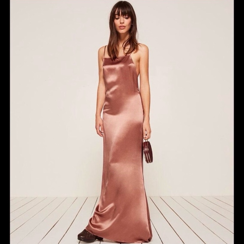Reformation Rosie 100% Silk Maxi Dress Size Small